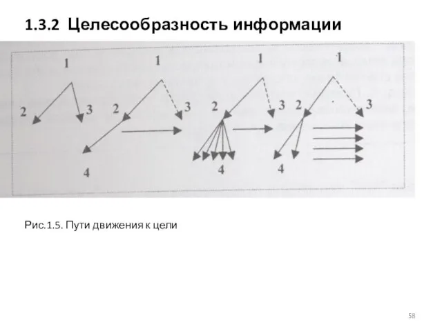 1.3.2 Целесообразность информации Рис.1.5. Пути движения к цели