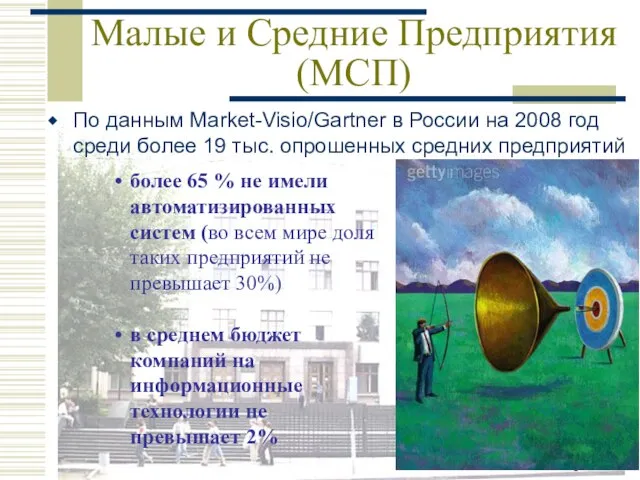 Малые и Средние Предприятия (МСП) По данным Market-Visio/Gartner в России на