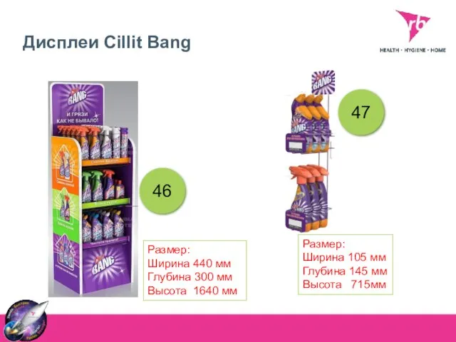 Дисплеи Cillit Bang 46 47 Размер: Ширина 105 мм Глубина 145