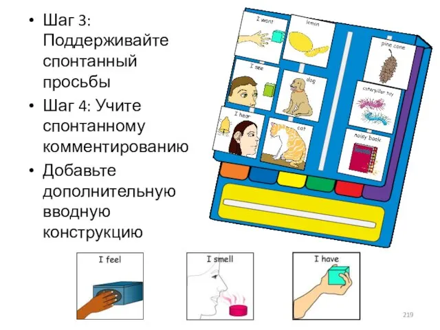 Шаг 3: Поддерживайте спонтанный просьбы Шаг 4: Учите спонтанному комментированию Добавьте дополнительную вводную конструкцию