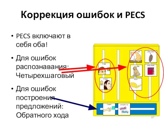 Коррекция ошибок и PECS PECS включают в себя оба! Для ошибок