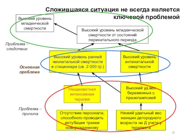 Сложившаяся ситуация не всегда является ключевой проблемой Высокий уровень младенческой смертности