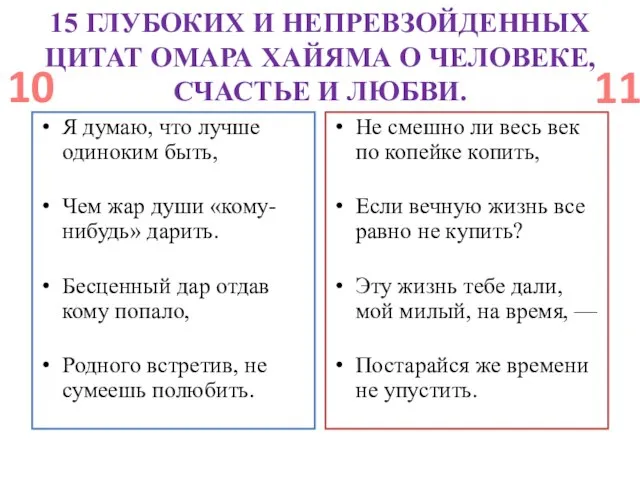 15 ГЛУБОКИХ И НЕПРЕВЗОЙДЕННЫХ ЦИТАТ ОМАРА ХАЙЯМА О ЧЕЛОВЕКЕ, СЧАСТЬЕ И