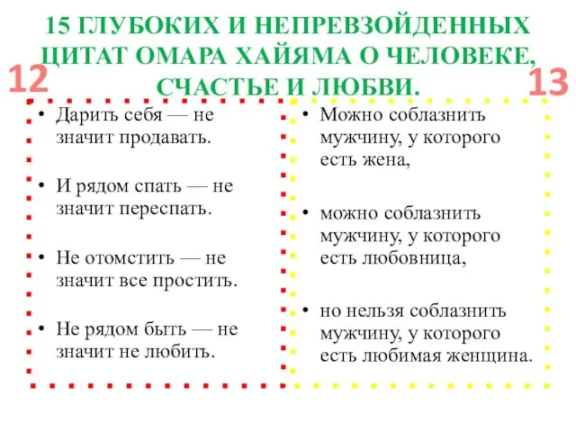 15 ГЛУБОКИХ И НЕПРЕВЗОЙДЕННЫХ ЦИТАТ ОМАРА ХАЙЯМА О ЧЕЛОВЕКЕ, СЧАСТЬЕ И