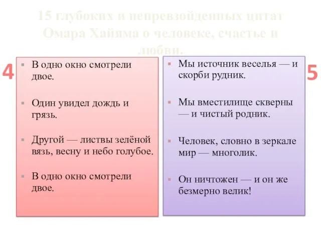 15 глубоких и непревзойденных цитат Омара Хайяма о человеке, счастье и