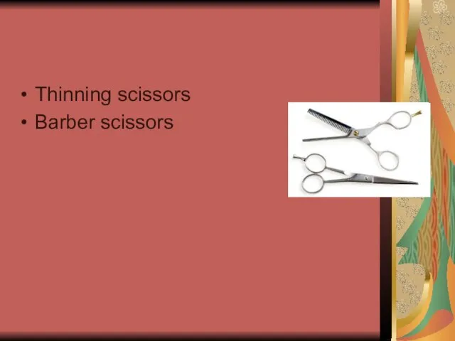 Thinning scissors Barber scissors