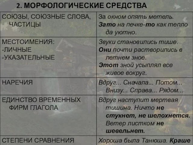 2. МОРФОЛОГИЧЕСКИЕ СРЕДСТВА