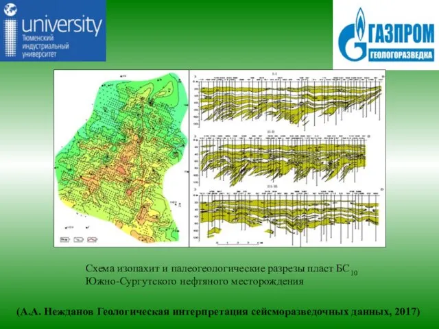 (А.А. Нежданов Геологическая интерпретация сейсморазведочных данных, 2017) Схема изопахит и палеогеологические