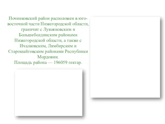 Починковский район расположен в юго-восточной части Нижегородской области, граничит с Лукояновским