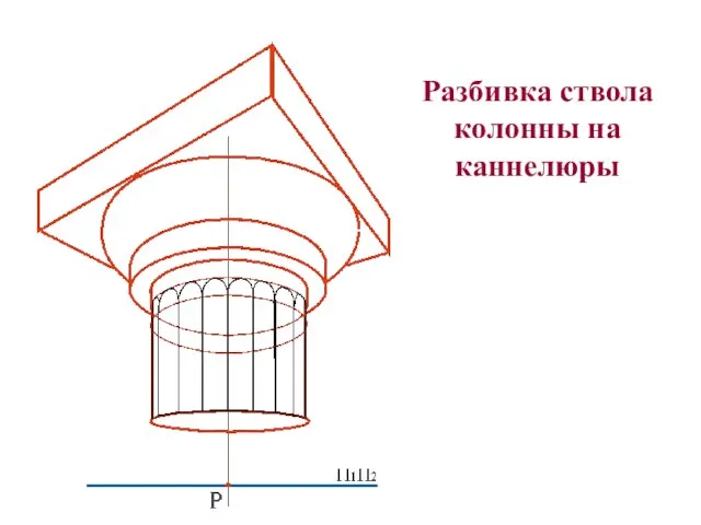 Разбивка ствола колонны на каннелюры