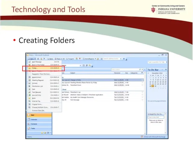 Technology and Tools Creating Folders