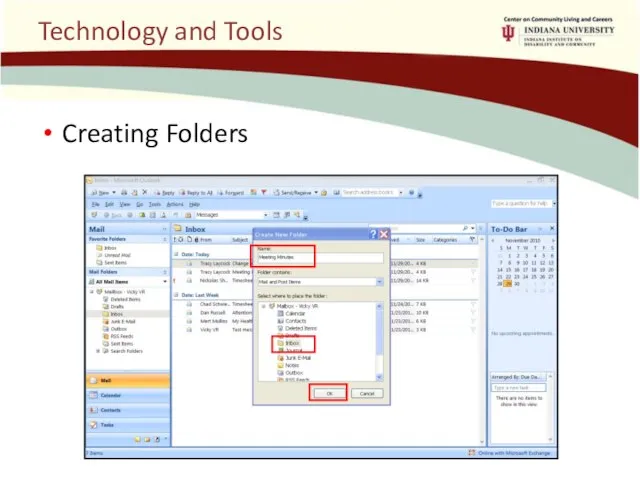 Technology and Tools Creating Folders