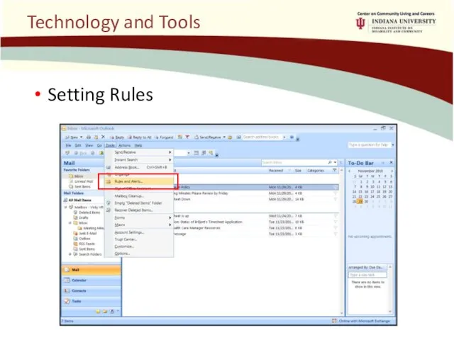 Technology and Tools Setting Rules