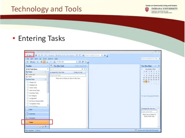 Technology and Tools Entering Tasks