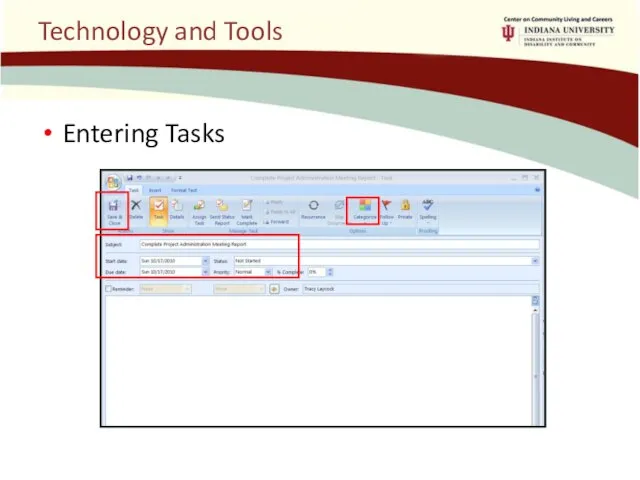 Technology and Tools Entering Tasks