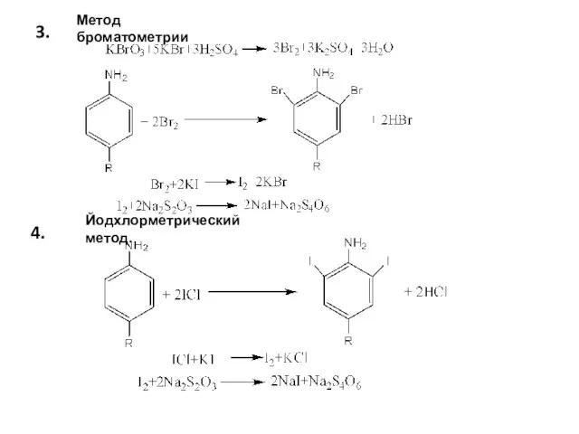 Метод броматометрии 3. Йодхлорметрический метод. 4.