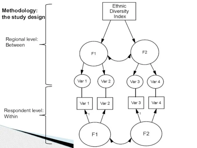 Regional level: Between Methodology: the study design Respondent level: Within