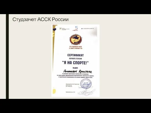 Студзачет АССК России