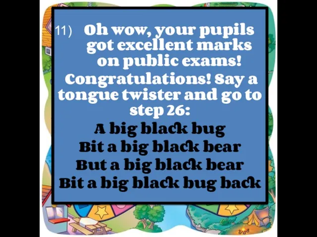 Oh wow, your pupils got excellent marks on public exams! Congratulations!