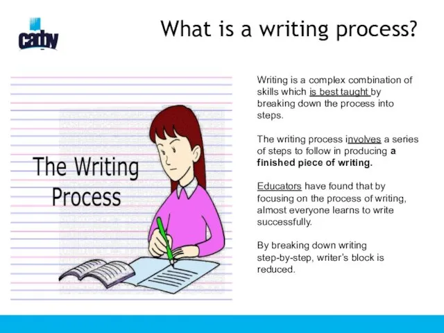 What is a writing process? Writing is a complex combination of