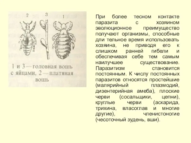 При более тесном контакте паразита с хозяином эволюционное преимущество получают организмы,