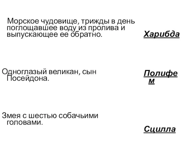 Морское чудовище, трижды в день поглощавшее воду из пролива и выпускающее