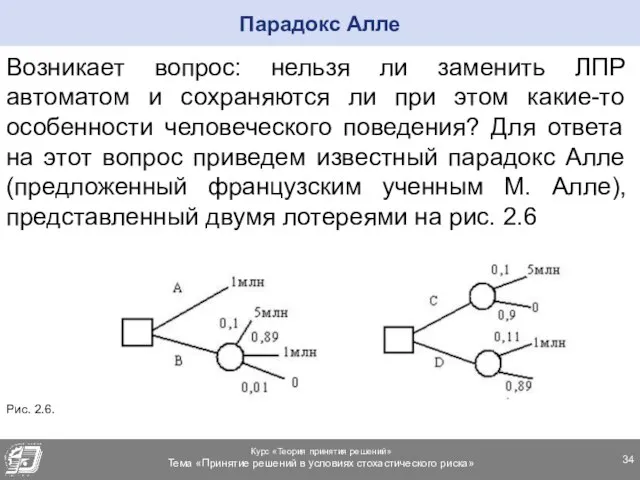 Возникает вопрос: нельзя ли заменить ЛПР автоматом и сохраняются ли при