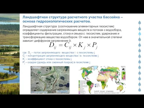 Ландшафтная структура расчетного участка бассейна – основа гидроэкологических расчетов. Ландшафтная структура