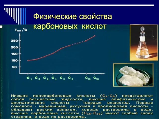 Физические свойства карбоновых кислот