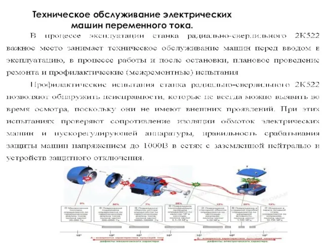 Техническое обслуживание электрических машин переменного тока.