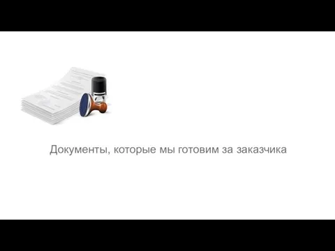 Документы, которые мы готовим за заказчика