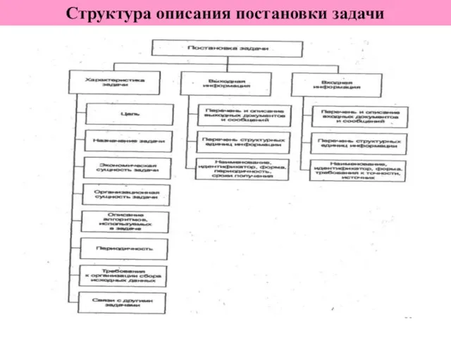 Структура описания постановки задачи