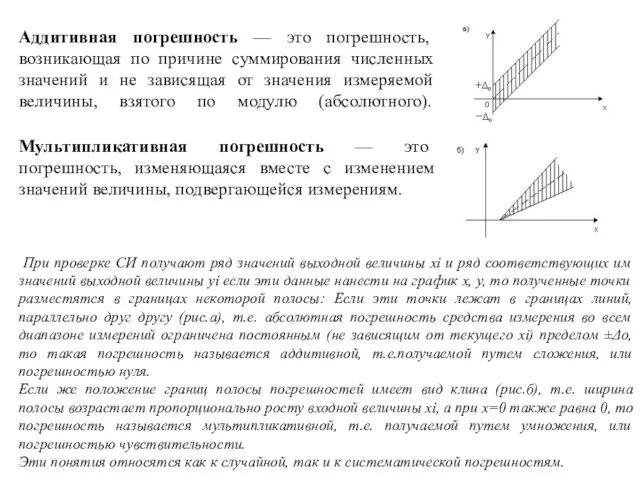 Аддитивная погрешность — это погрешность, возникающая по причине суммирования численных значений