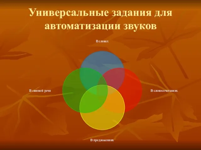 Универсальные задания для автоматизации звуков