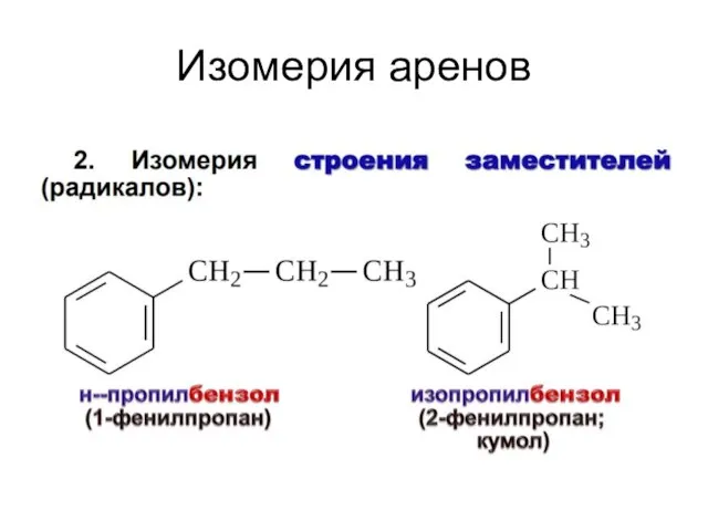 Изомерия аренов