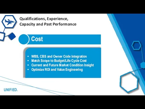 UNIFIED. Cost WBS, CBS and Owner Code Integration Match Scope to