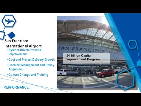 PERFORMANCE. San Francisco International Airport System-Driven Process Improvement Cost and Project