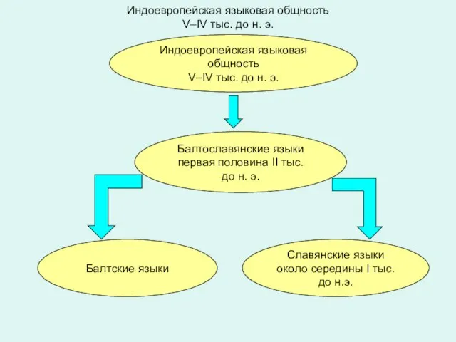 Индоевропейская языковая общность V–IV тыс. до н. э. Индоевропейская языковая общность