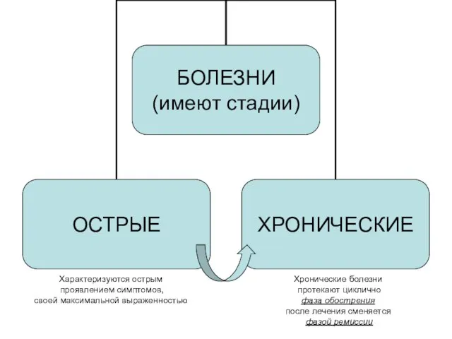 Хронические болезни протекают циклично фаза обострения после лечения сменяется фазой ремиссии