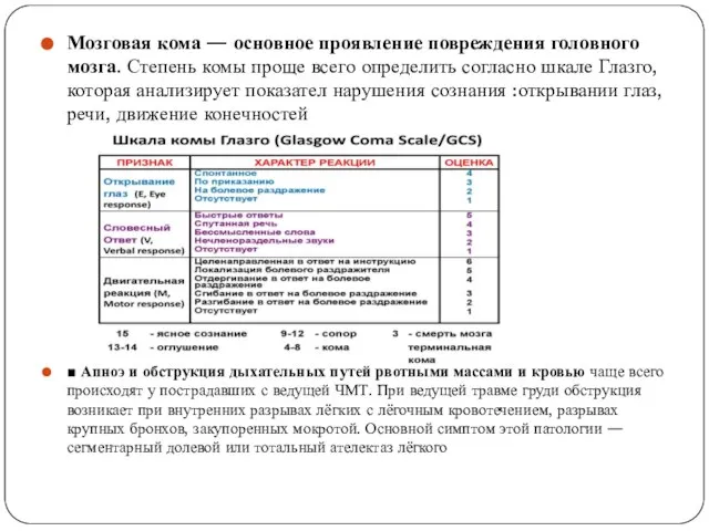 Мозговая кома — основное проявление повреждения головного мозга. Степень комы проще