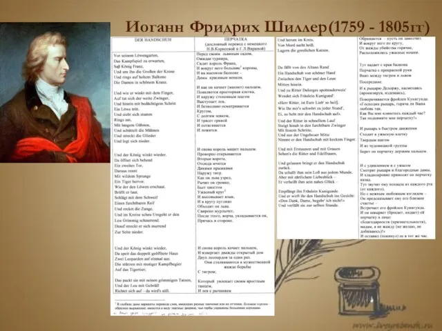 Иоганн Фридрих Шиллер(1759 - 1805гг)