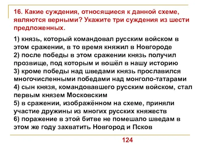 16. Какие суждения, относящиеся к данной схеме, являются верными? Укажите три