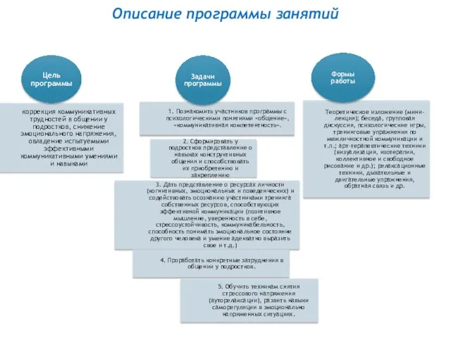 Описание программы занятий