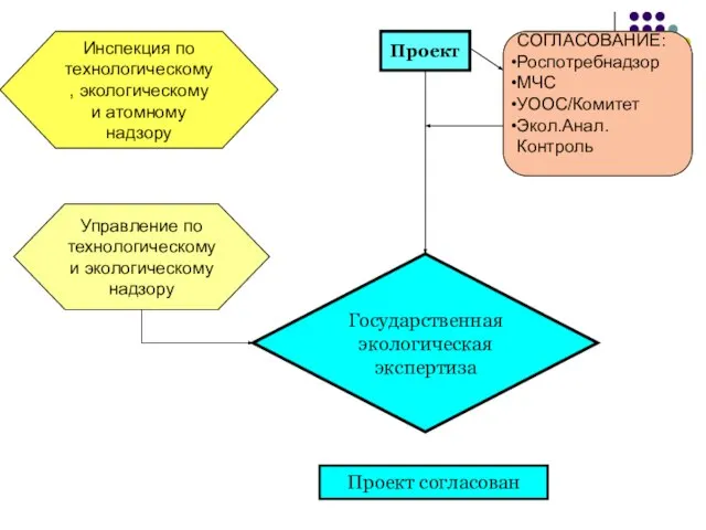 Проект Государственная экологическая экспертиза СОГЛАСОВАНИЕ: Роспотребнадзор МЧС УООС/Комитет Экол.Анал.Контроль Управление по