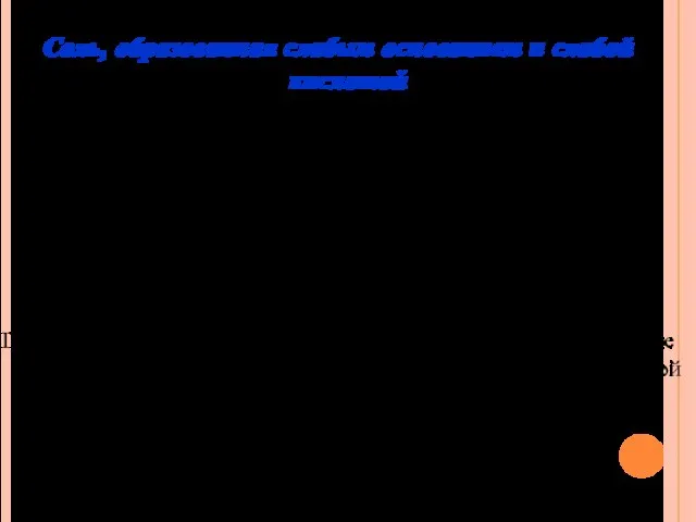 Соль, образованная слабым основанием и слабой кислотой CH3COONH4 → CH3COO- +NH4+