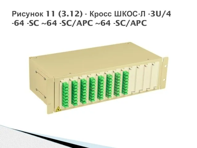 Рисунок 11 (3.12) - Кросс ШКОС-Л -3U/4 -64 -SC ~64 -SC/APC ~64 -SC/APC