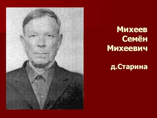 Михеев Семён Михеевич д.Старина