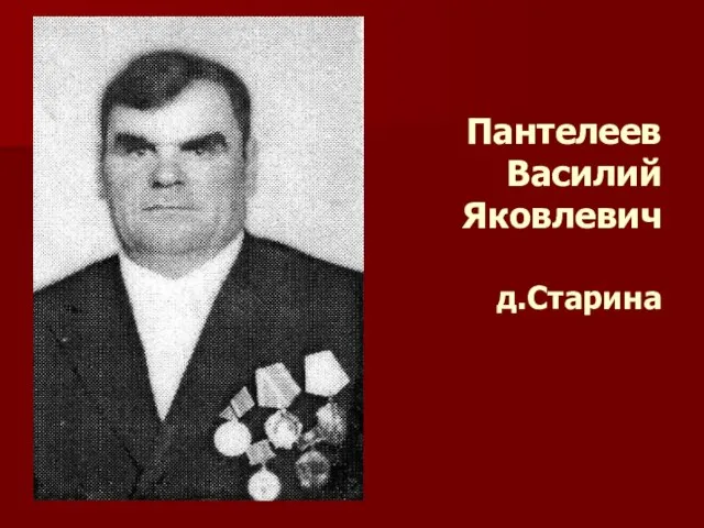 Пантелеев Василий Яковлевич д.Старина