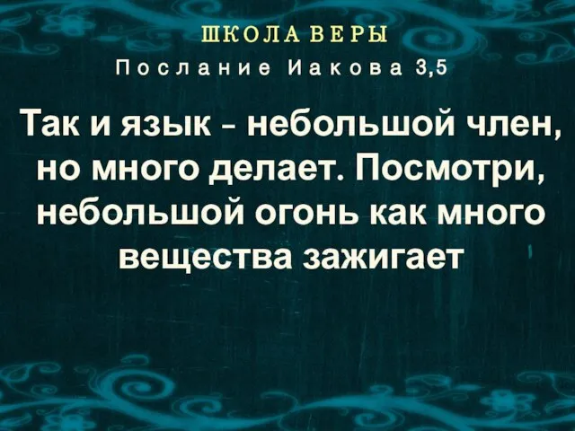 ШКОЛА ВЕРЫ Так и язык - небольшой член, но много делает.