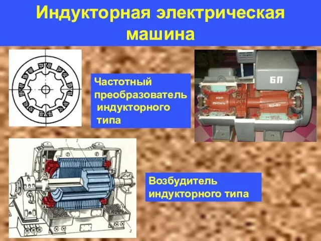 Индукторная электрическая машина Возбудитель индукторного типа Частотный преобразователь индукторного типа